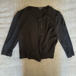 BCBG Max Azria Black Cropped Cardigan